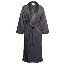 Microfiber Shimmer Lined Robe | Charcoal